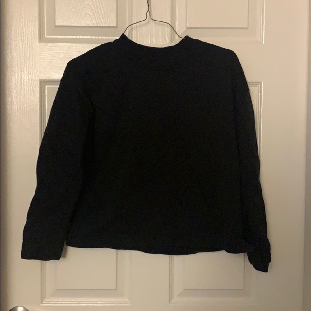 Zara black crop sweatshirt